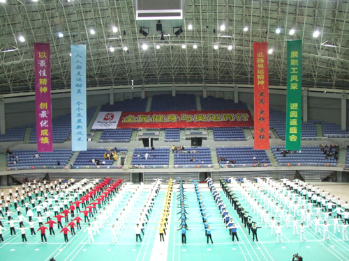 全省职工迎奥运健身活动暨广播操比赛亮相黄龙(图7)