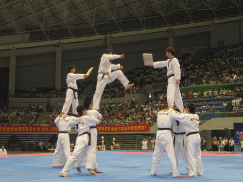 韩国国家跆拳道巡回表演团来杭(图3)