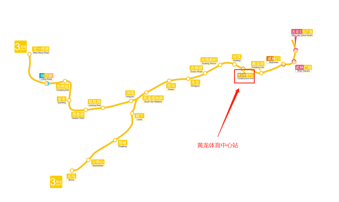明日14时,10号线黄龙体育中心站、3号线北延段、杭州地铁19号线同步开通运营!来黄龙看比赛更方便啦!(图3) 明日14时,10号线黄龙体育中心站、3号线北延段、杭州地铁19号线同步开通运营!来黄龙看比赛更方便啦!(图3)