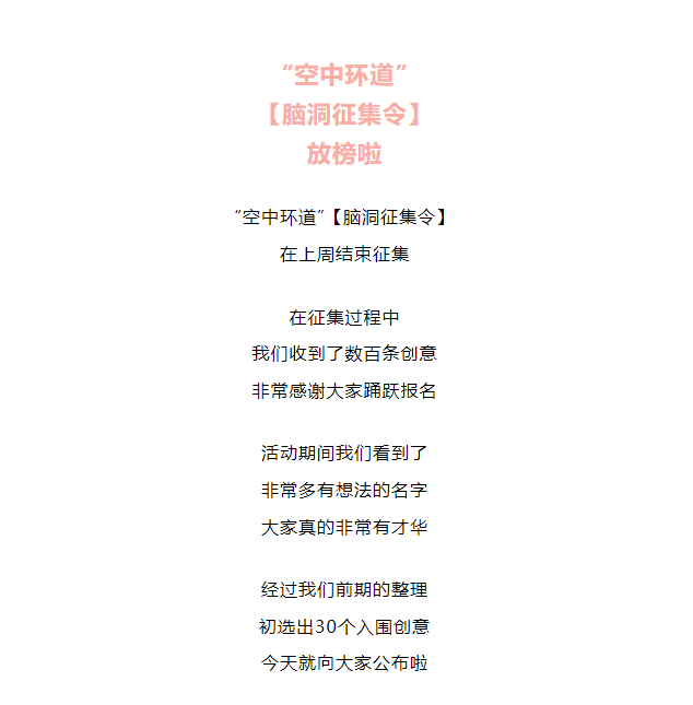 一“名”惊人 | “空中环道”叫什么名字，你的这一票很关键！内附大奖揭晓！(图2)